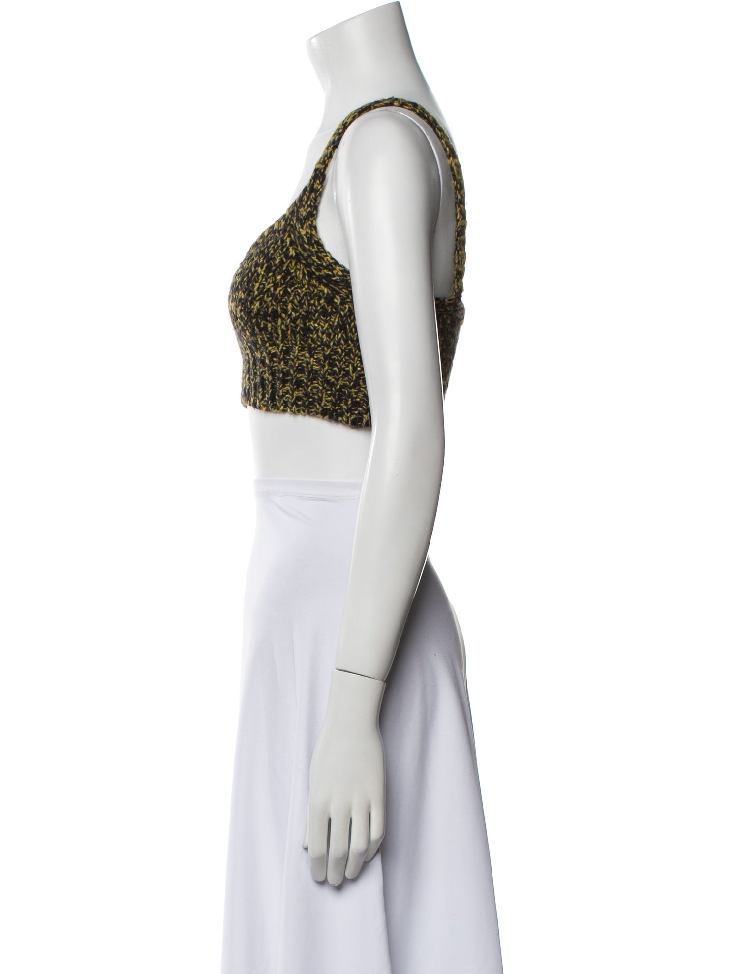 Ulla Johnson Wool Scoop Neck Crop Top