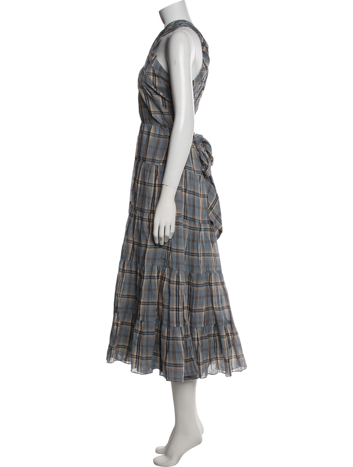 Ulla Johnson Plaid Print Long Dress w/ Tags