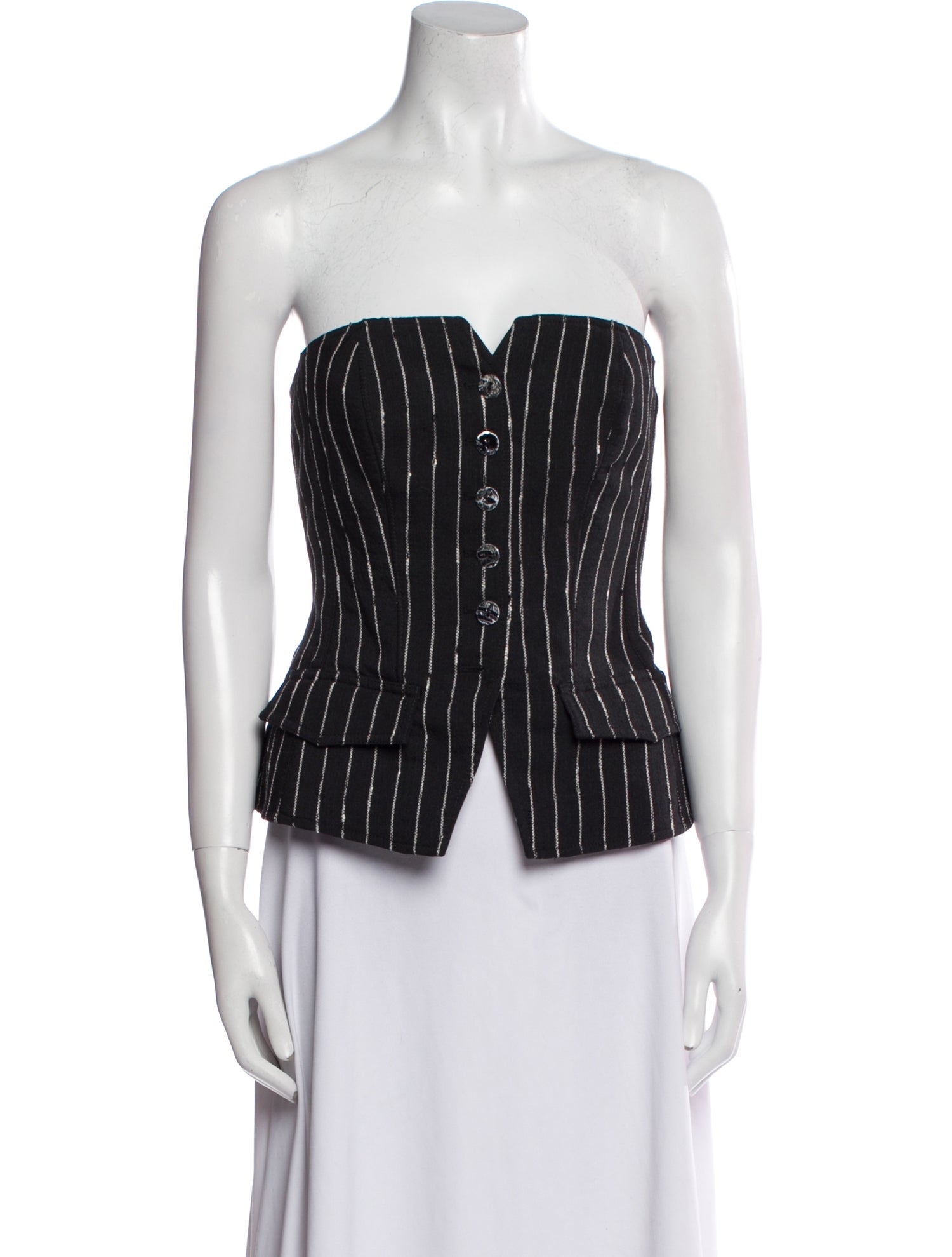 Ulla Johnson Virgin Wool Striped Crop Top