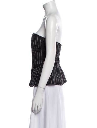 Ulla Johnson Virgin Wool Striped Crop Top