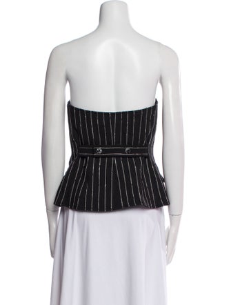 Ulla Johnson Virgin Wool Striped Crop Top