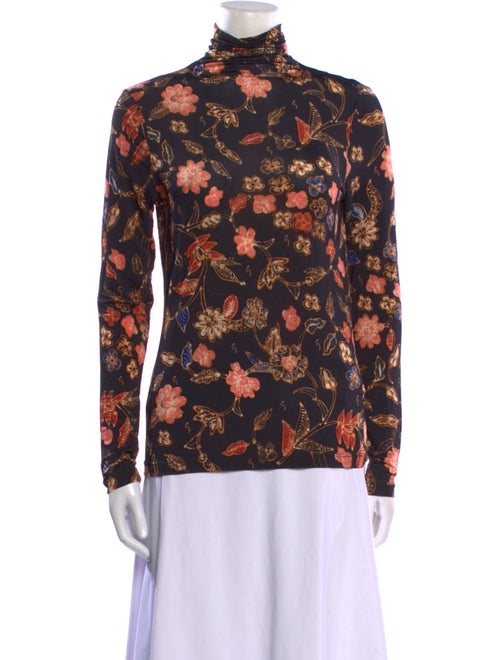 Ulla Johnson Floral Print Turtleneck Blouse