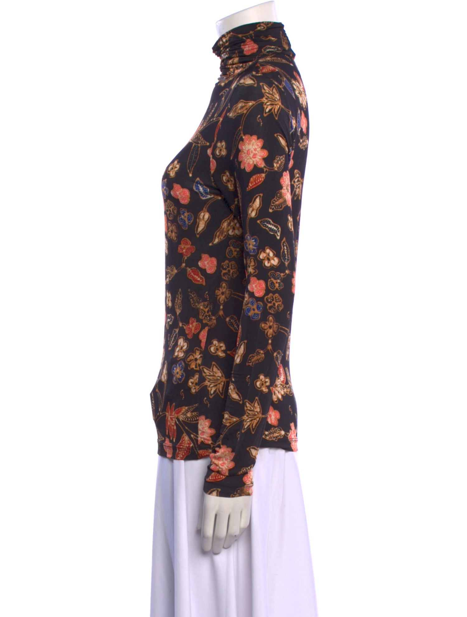 Ulla Johnson Floral Print Turtleneck Blouse