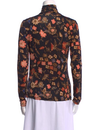 Ulla Johnson Floral Print Turtleneck Blouse
