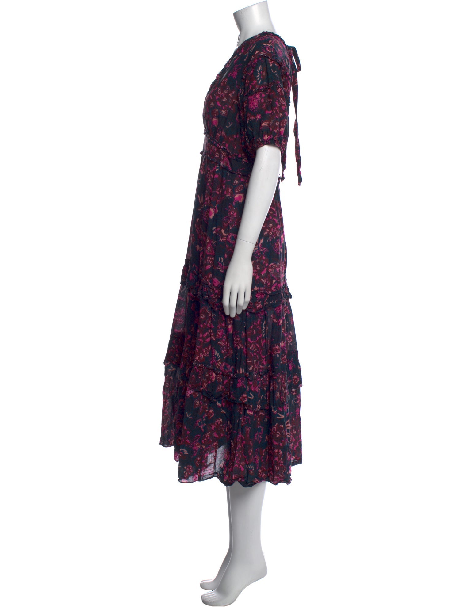 Ulla Johnson Floral Print Midi Length Dress
