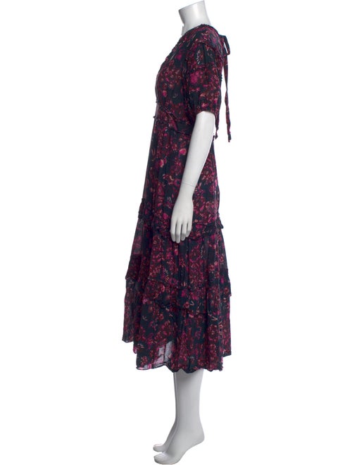 Ulla Johnson Floral Print Midi Length Dress