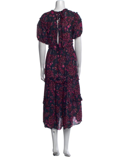 Ulla Johnson Floral Print Midi Length Dress