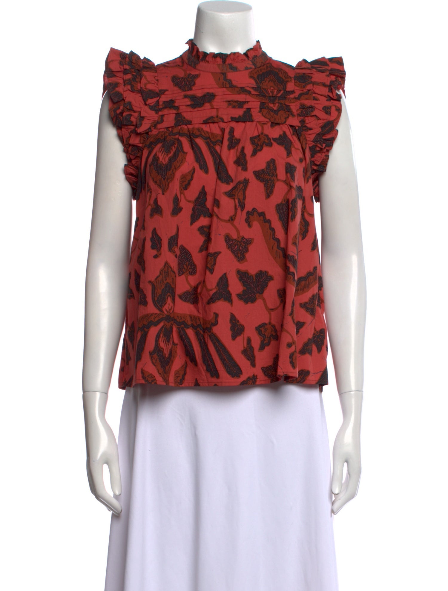 Ulla Johnson Printed Mock Neck Top w/ Tags