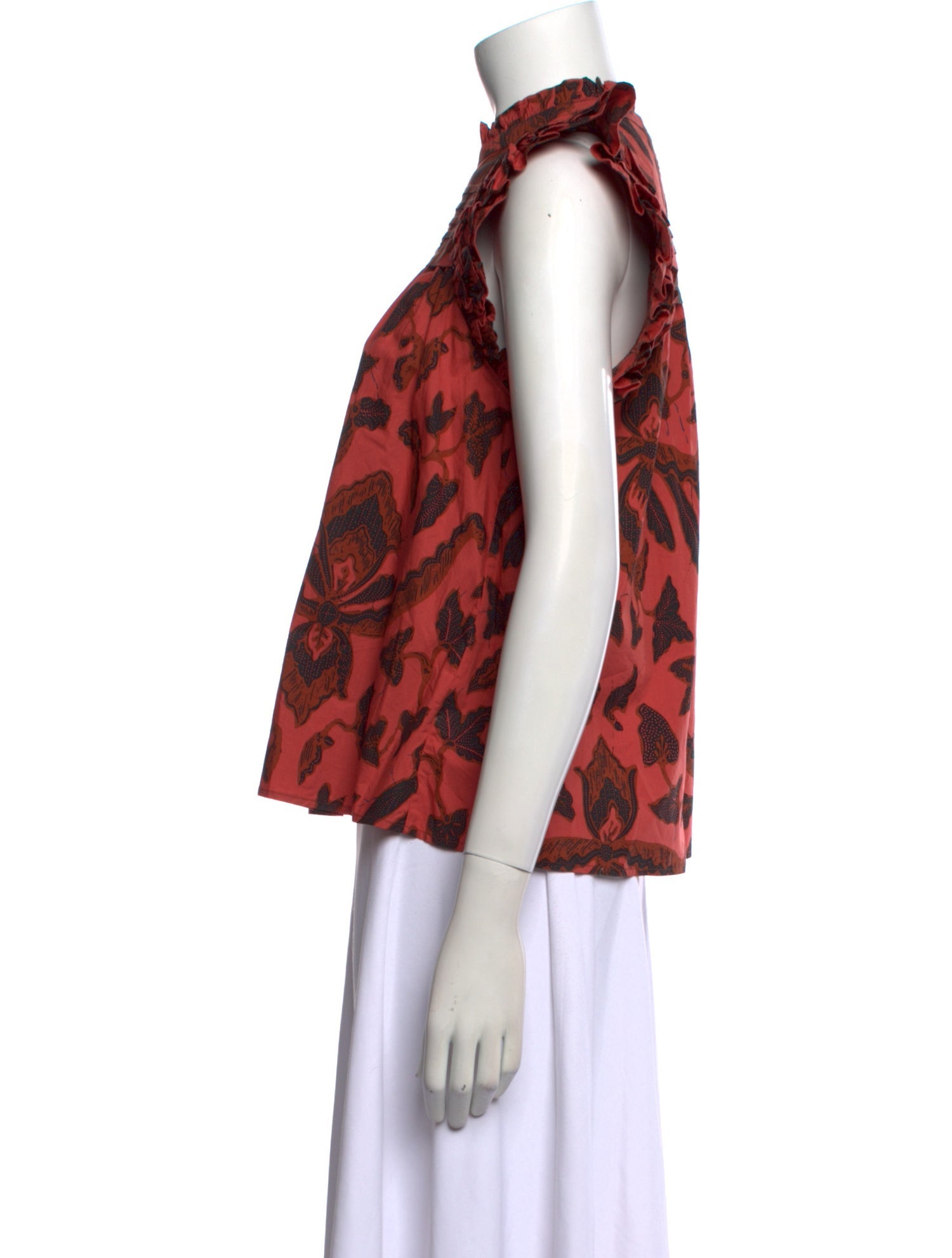 Ulla Johnson Printed Mock Neck Top w/ Tags