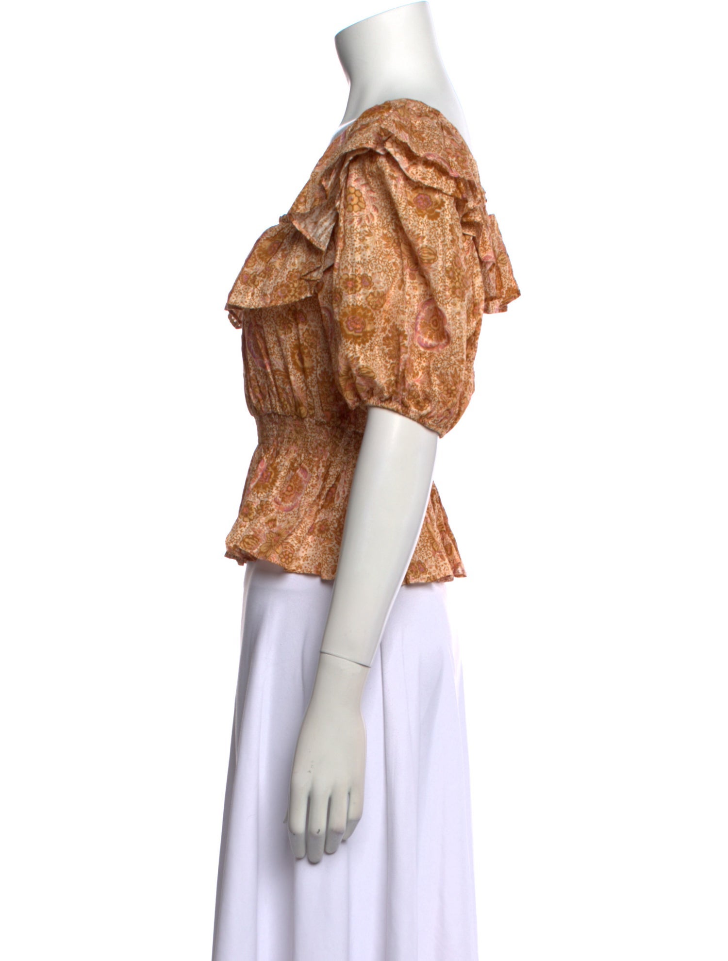 Ulla Johnson Floral Print Square Neckline Crop Top w/ Tags