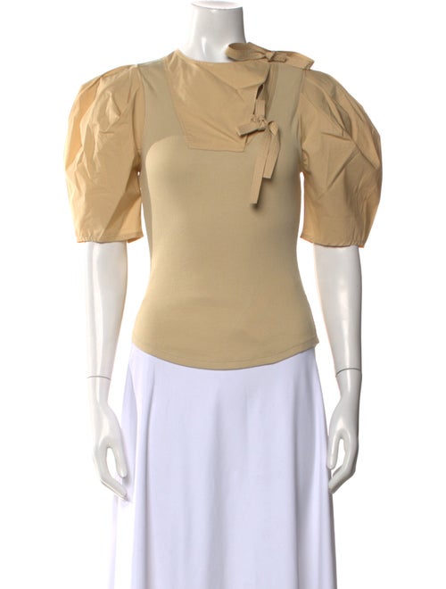 Ulla Johnson Mock Neck Short Sleeve Top