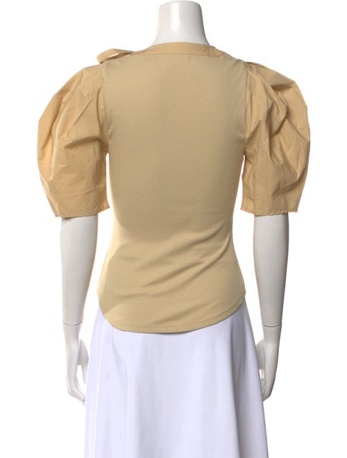 Ulla Johnson Mock Neck Short Sleeve Top