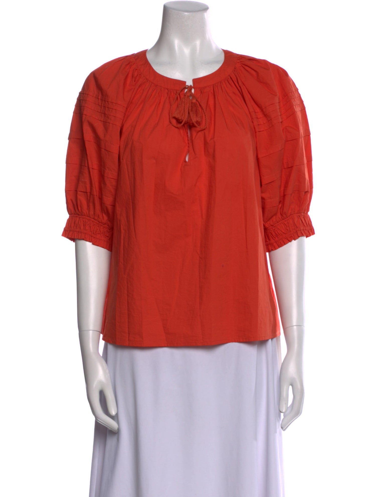 Ulla Johnson Crew Neck Three-Quarter Sleeve Blouse