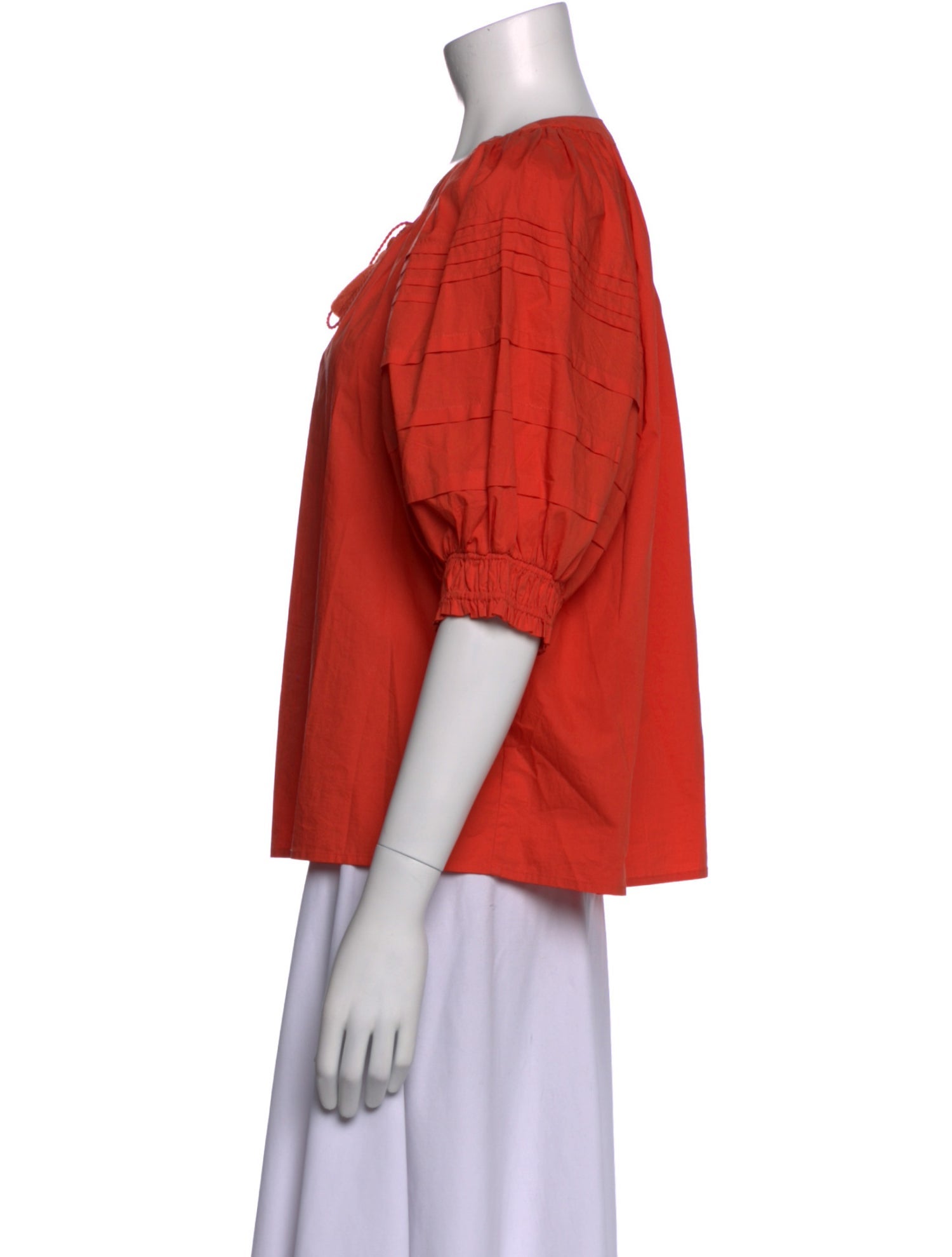 Ulla Johnson Crew Neck Three-Quarter Sleeve Blouse