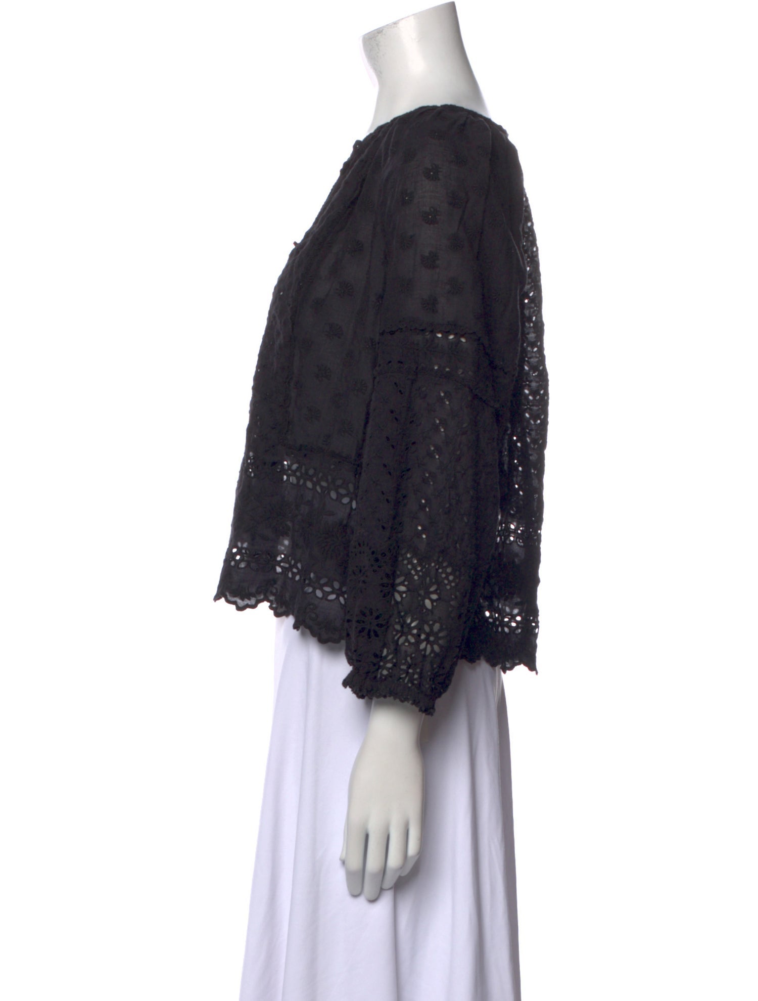 Ulla Johnson Patterned V-Neck Crop Top