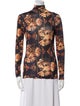 Ulla Johnson Floral Print Mock Neck Blouse