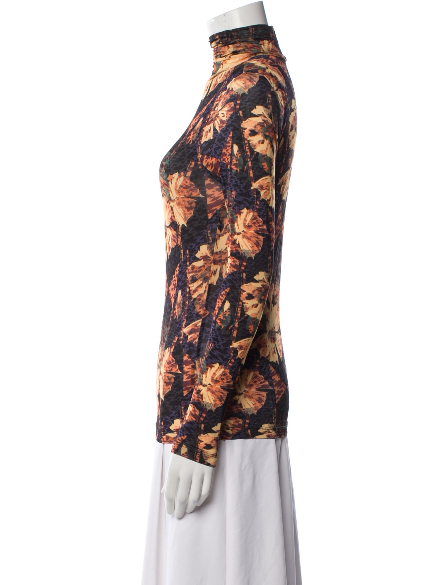 Ulla Johnson Floral Print Mock Neck Blouse