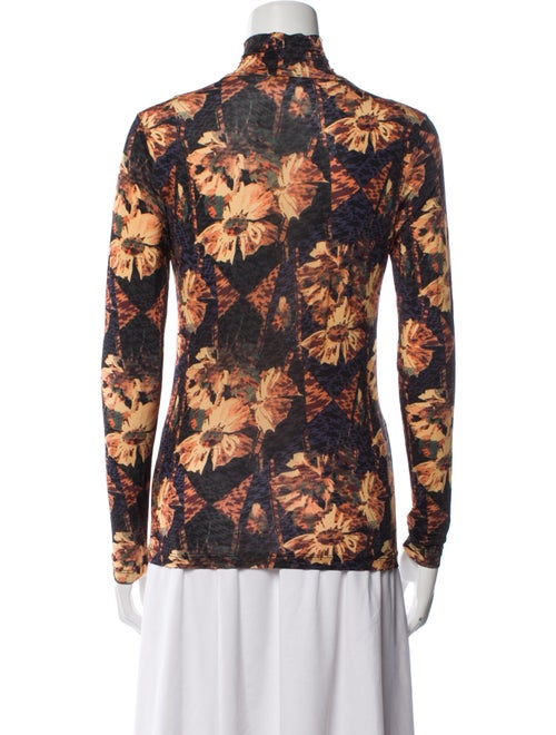 Ulla Johnson Floral Print Mock Neck Blouse