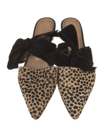 Ulla Johnson Ponyhair Animal Print Mules