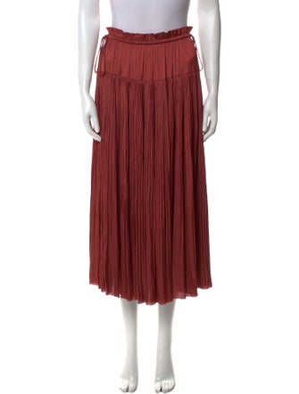 Ulla Johnson Pleated Accents Midi Length Skirt