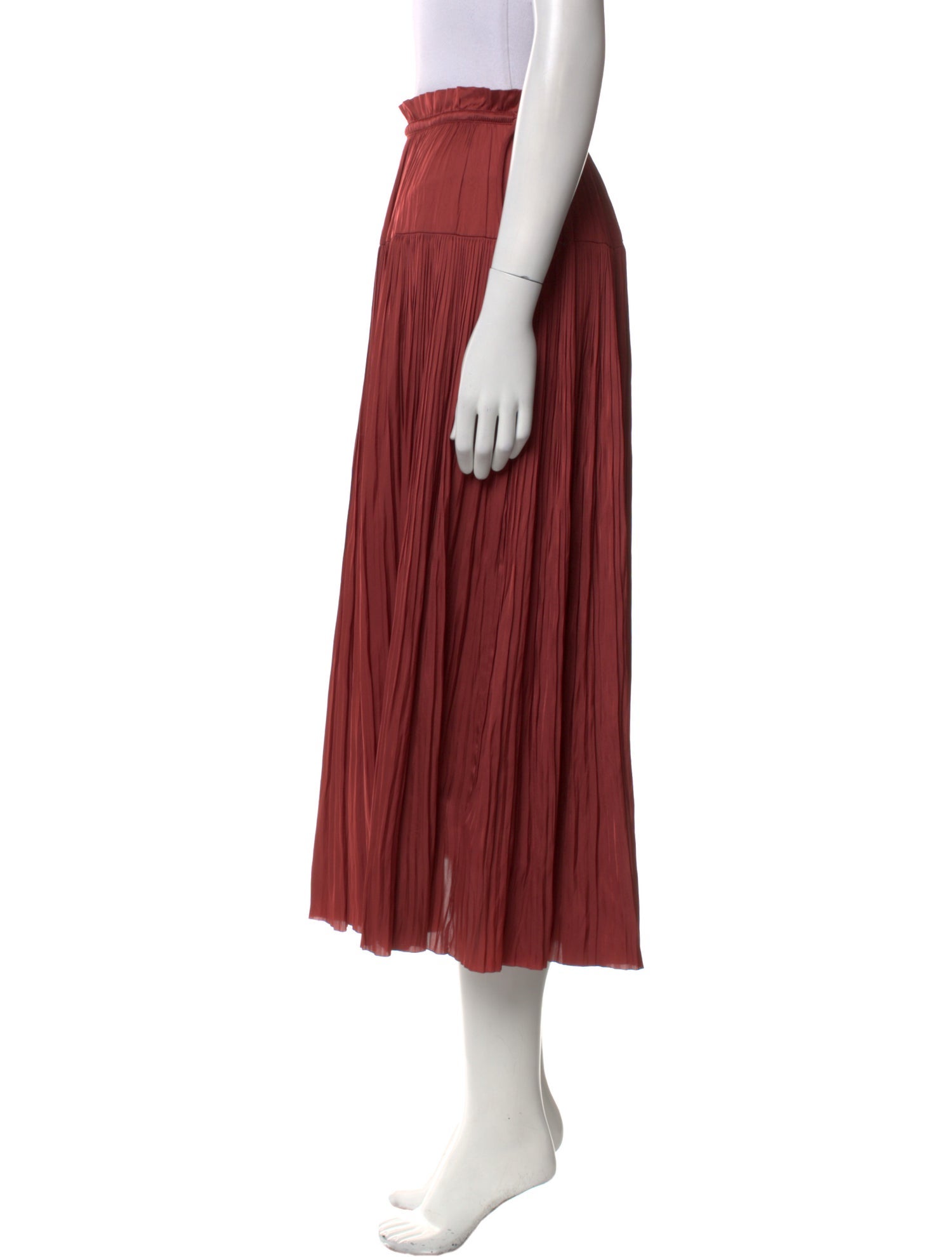 Ulla Johnson Pleated Accents Midi Length Skirt