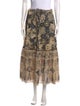 Ulla Johnson Floral Print Midi Length Skirt
