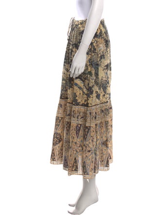 Ulla Johnson Floral Print Midi Length Skirt
