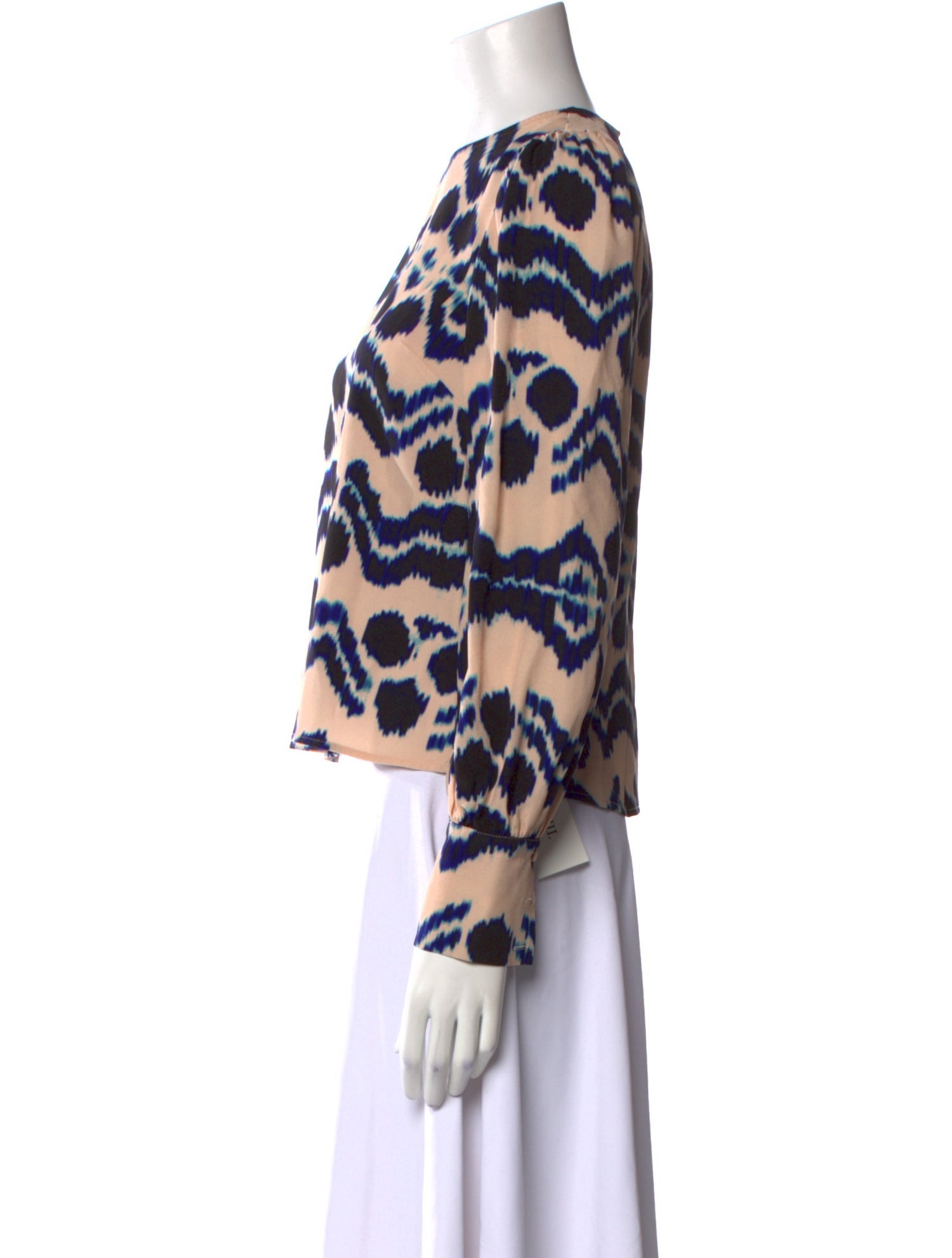 Ulla Johnson Animal Print Crew Neck Blouse