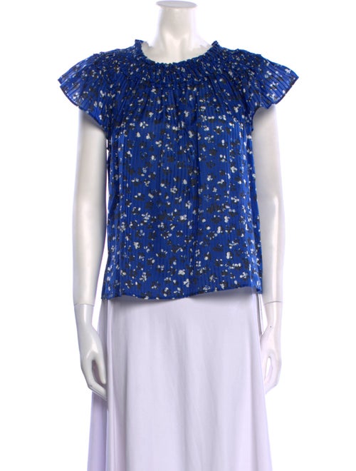 Ulla Johnson Floral Print Crew Neck Blouse