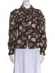 Ulla Johnson Floral Print Mock Neck Blouse