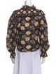 Ulla Johnson Floral Print Mock Neck Blouse