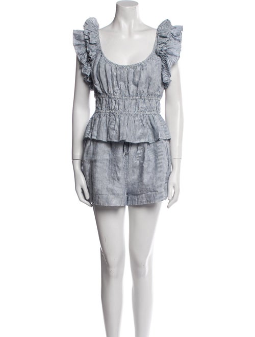 Ulla Johnson Linen Striped Short Set