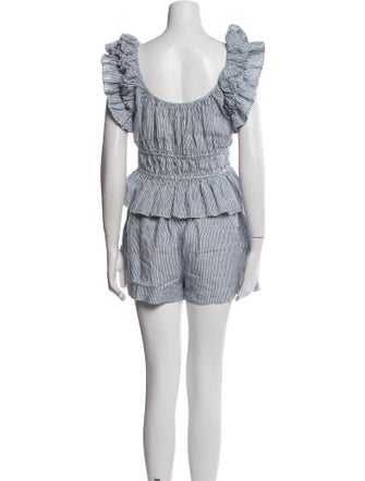 Ulla Johnson Linen Striped Short Set