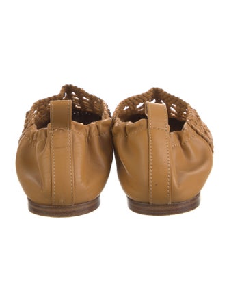 Ulla Johnson Leather Cutout Accent Ballet Flats