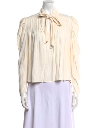 Ulla Johnson Tie Neck Long Sleeve Blouse