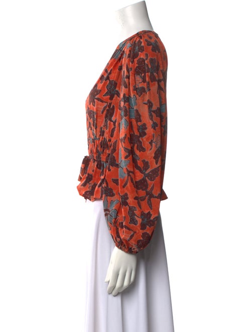 Ulla Johnson Silk Floral Print Blouse