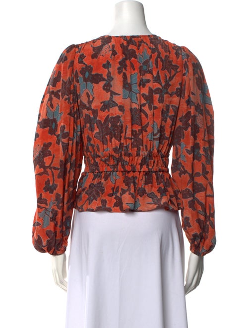 Ulla Johnson Silk Floral Print Blouse