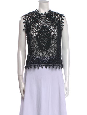Ulla Johnson Crochet Lace Pattern Top