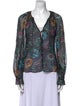 Ulla Johnson Silk Floral Print Blouse