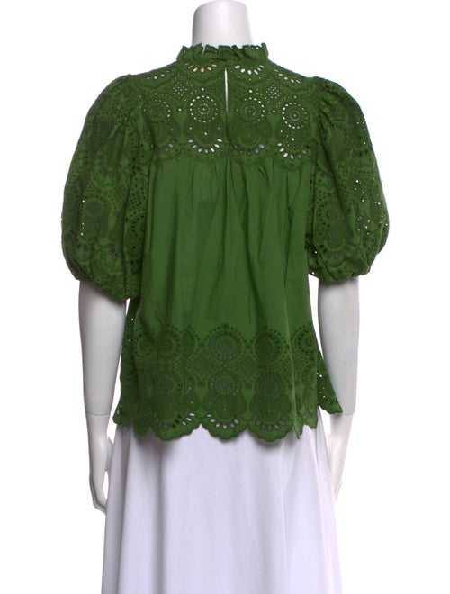 Ulla Johnson Mock Neck Short Sleeve Blouse