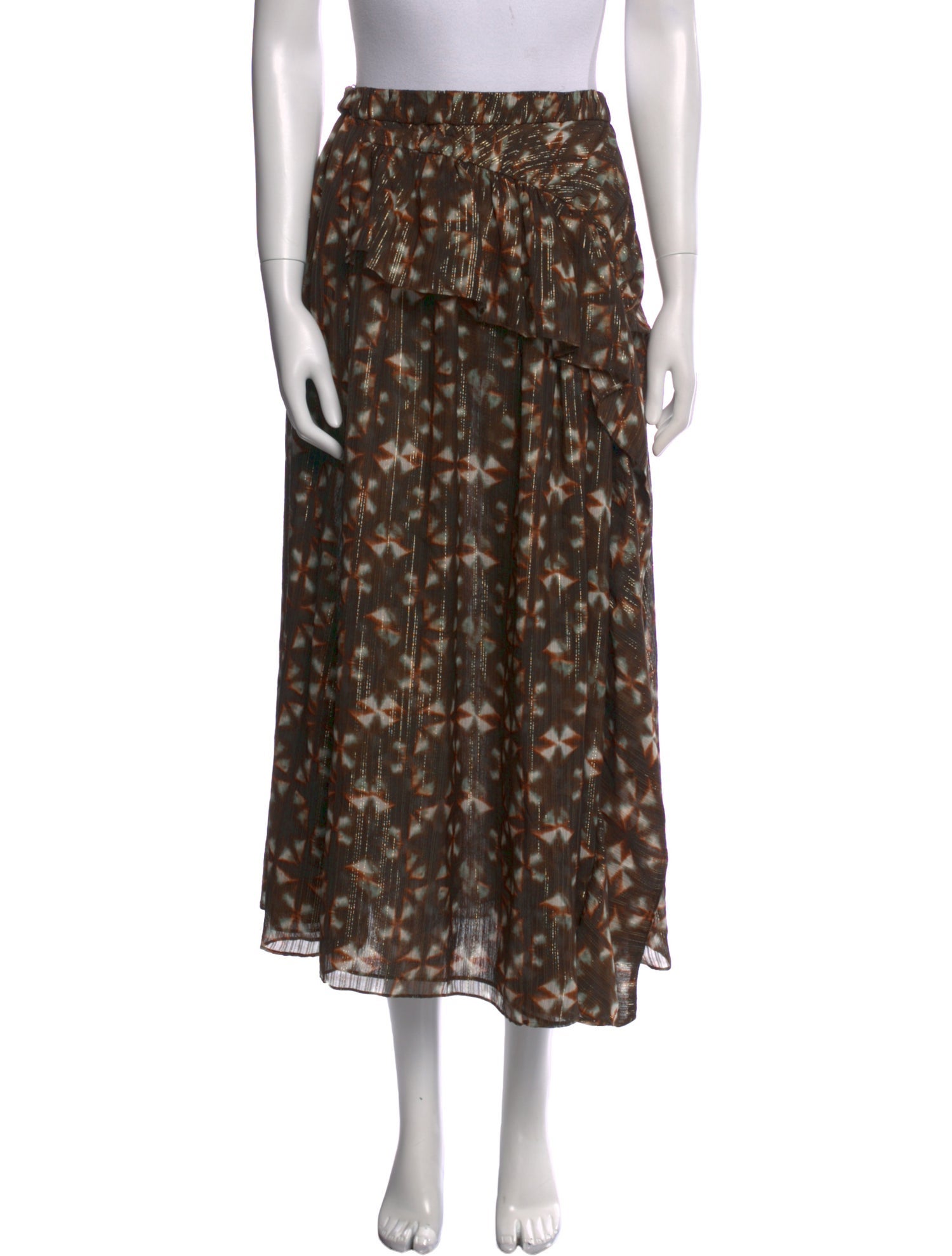 Ulla Johnson Silk Midi Length Skirt