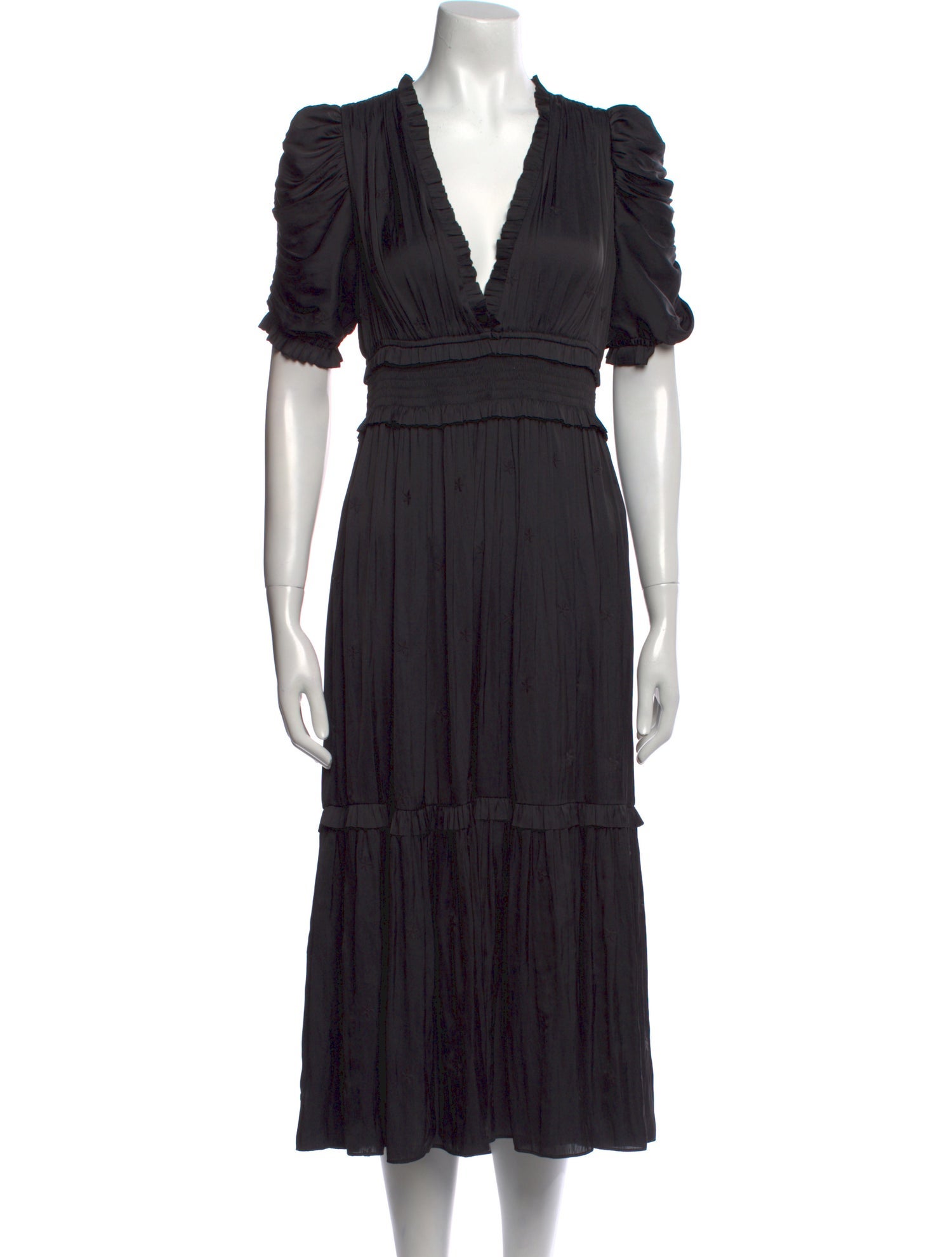 Ulla Johnson V-Neck Midi Length Dress