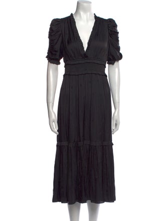 Ulla Johnson V-Neck Midi Length Dress