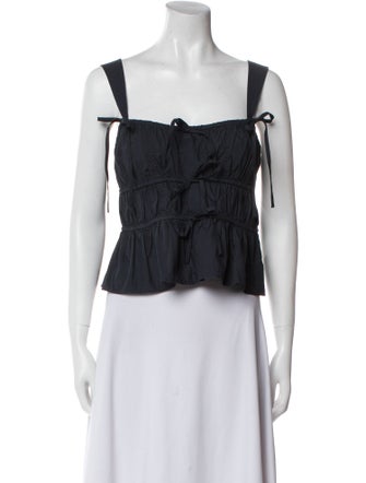 Ulla Johnson Square Neckline Sleeveless Crop Top