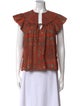 Ulla Johnson Printed V-Neck Top