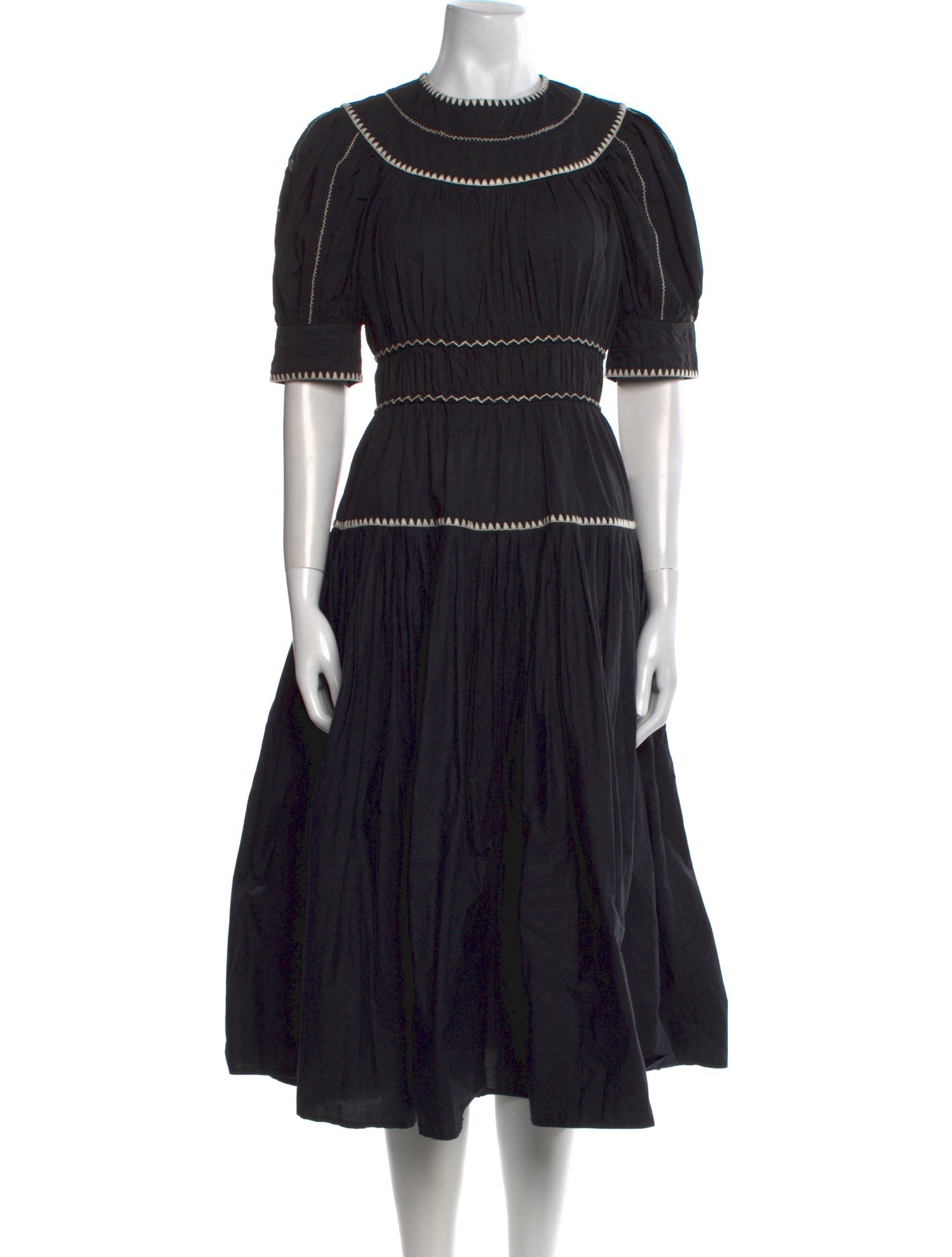 Ulla Johnson Striped Midi Length Dress