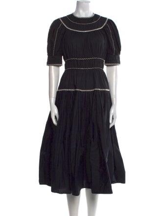 Ulla Johnson Striped Midi Length Dress