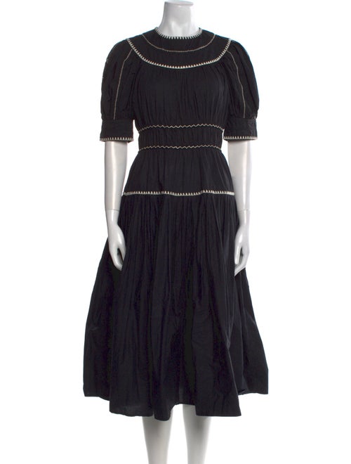 Ulla Johnson Striped Midi Length Dress