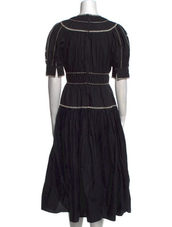 Ulla Johnson Striped Midi Length Dress