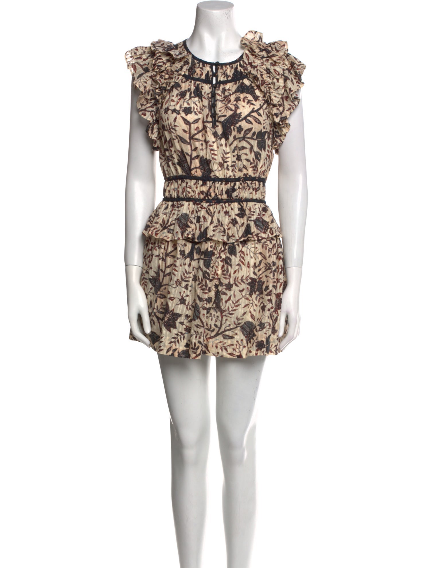 Ulla Johnson Floral Print Scoop Neck Romper